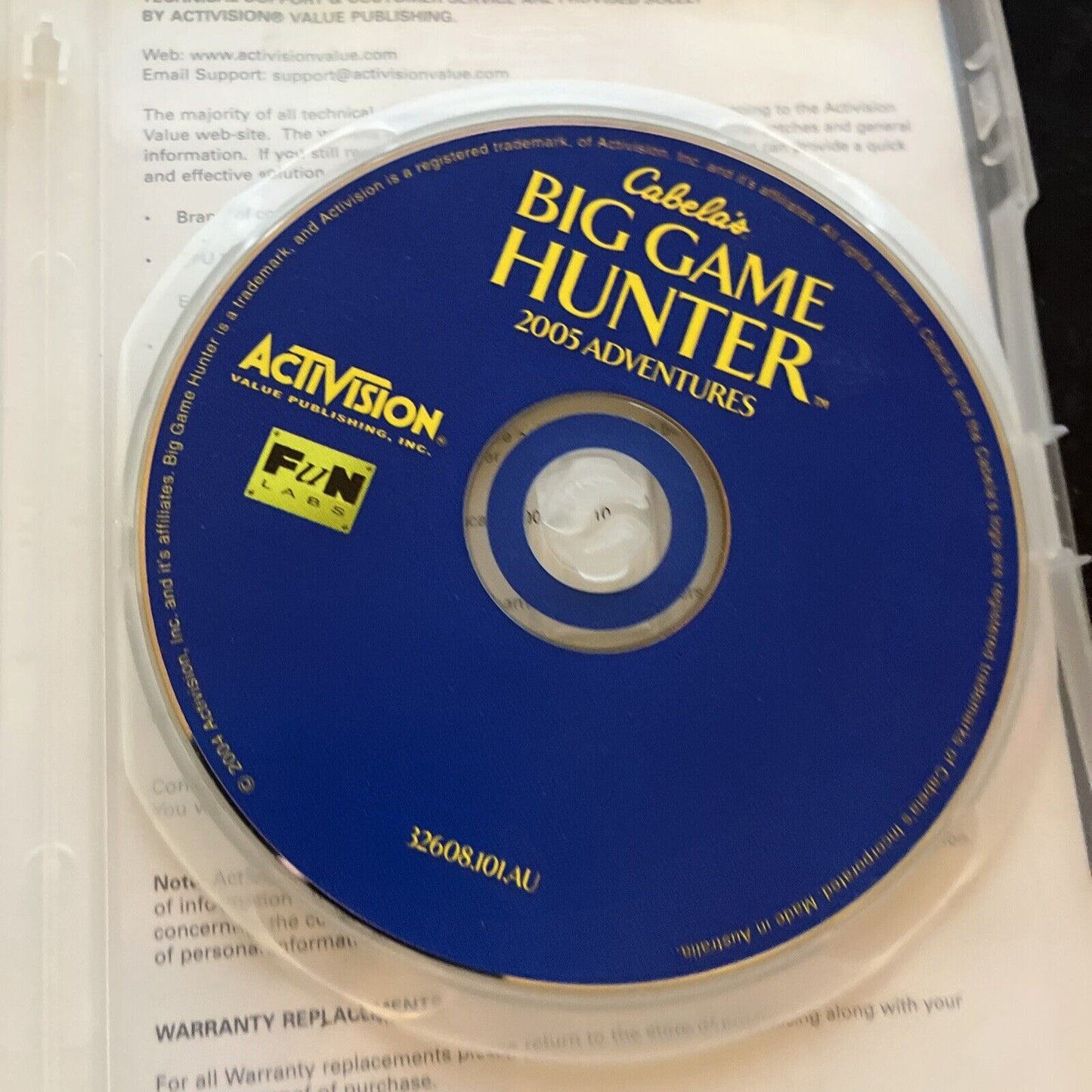 Cabela's Big Game Hunter 2005 Adventures PC CD-ROM ActiVision Windows XP