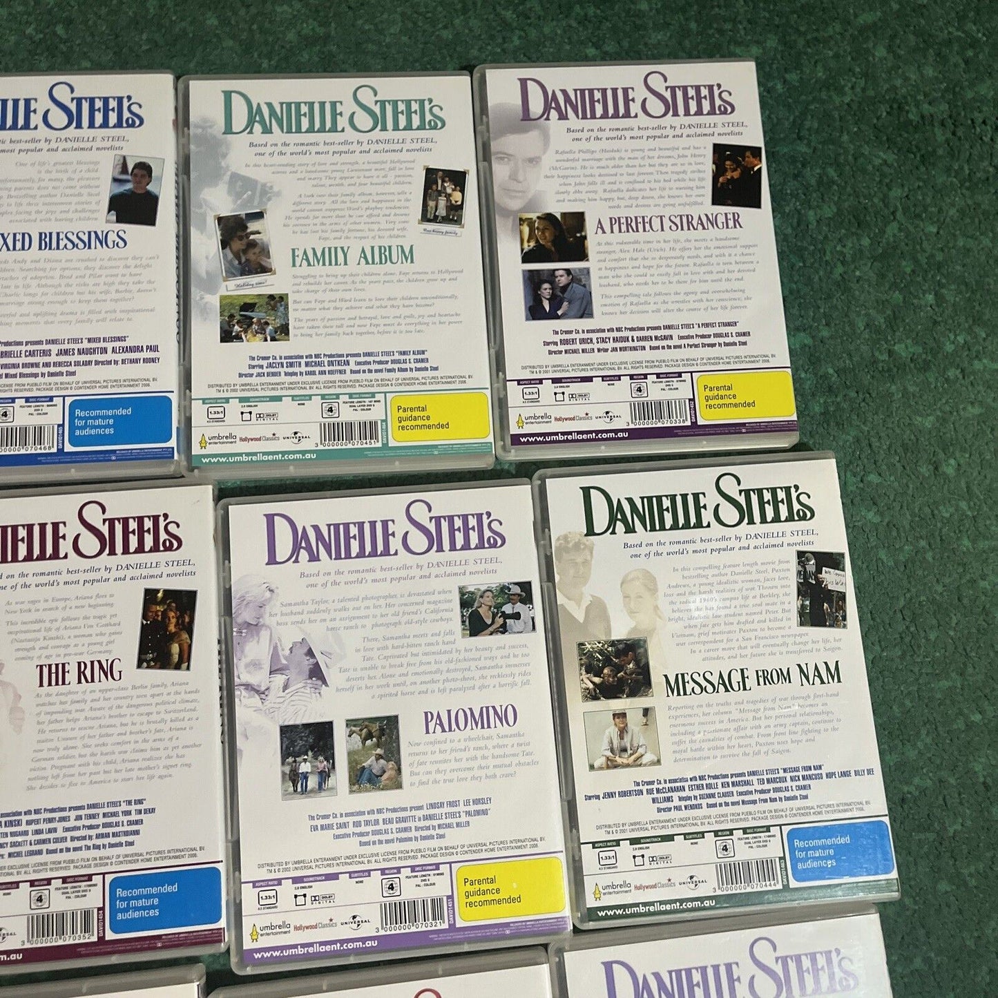 15x Danielle Steel's DVDs Romance Drama Region 4