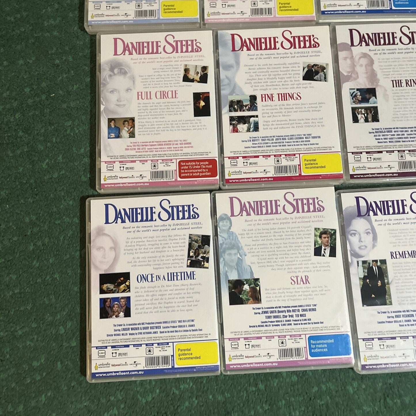 15x Danielle Steel's DVDs Romance Drama Region 4