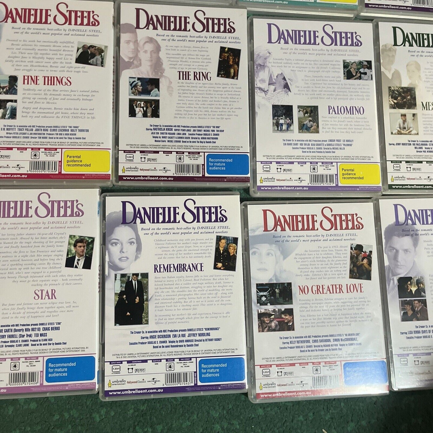 15x Danielle Steel's DVDs Romance Drama Region 4