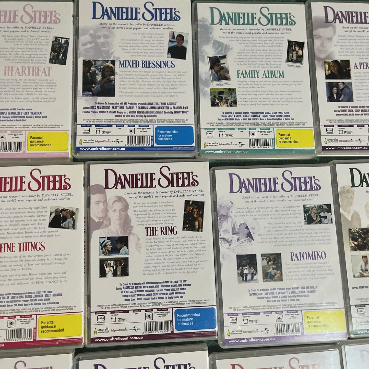 15x Danielle Steel's DVDs Romance Drama Region 4