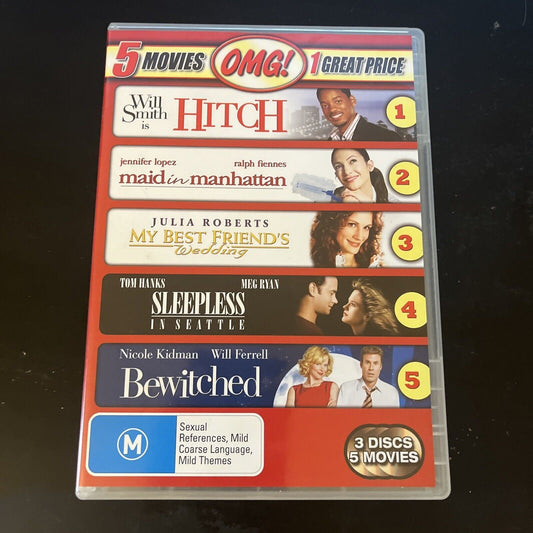 Bewitched, Hitch, Maid In Manhattan, My Best Friend's Wedding, Sleepless Seattle