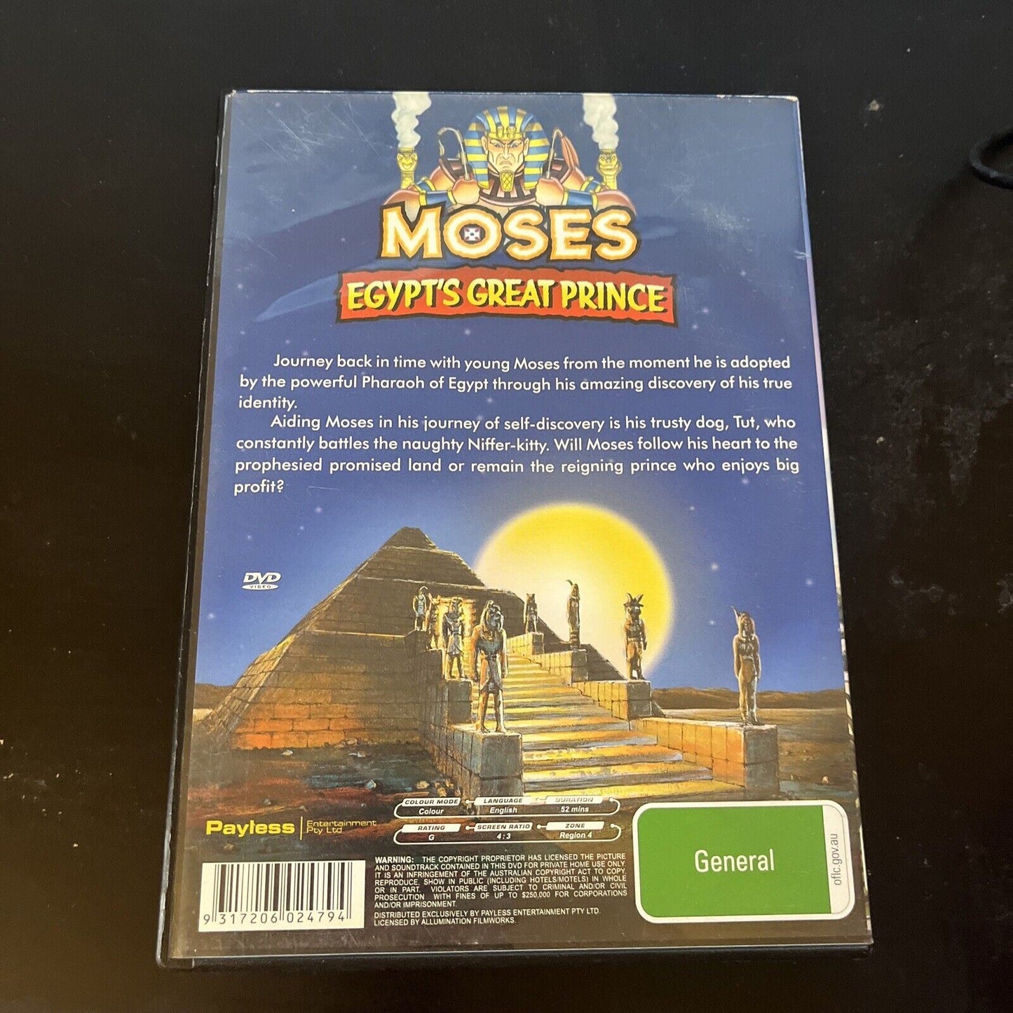 Moses Egypt's Great Prince (DVD, 1998) Region 4