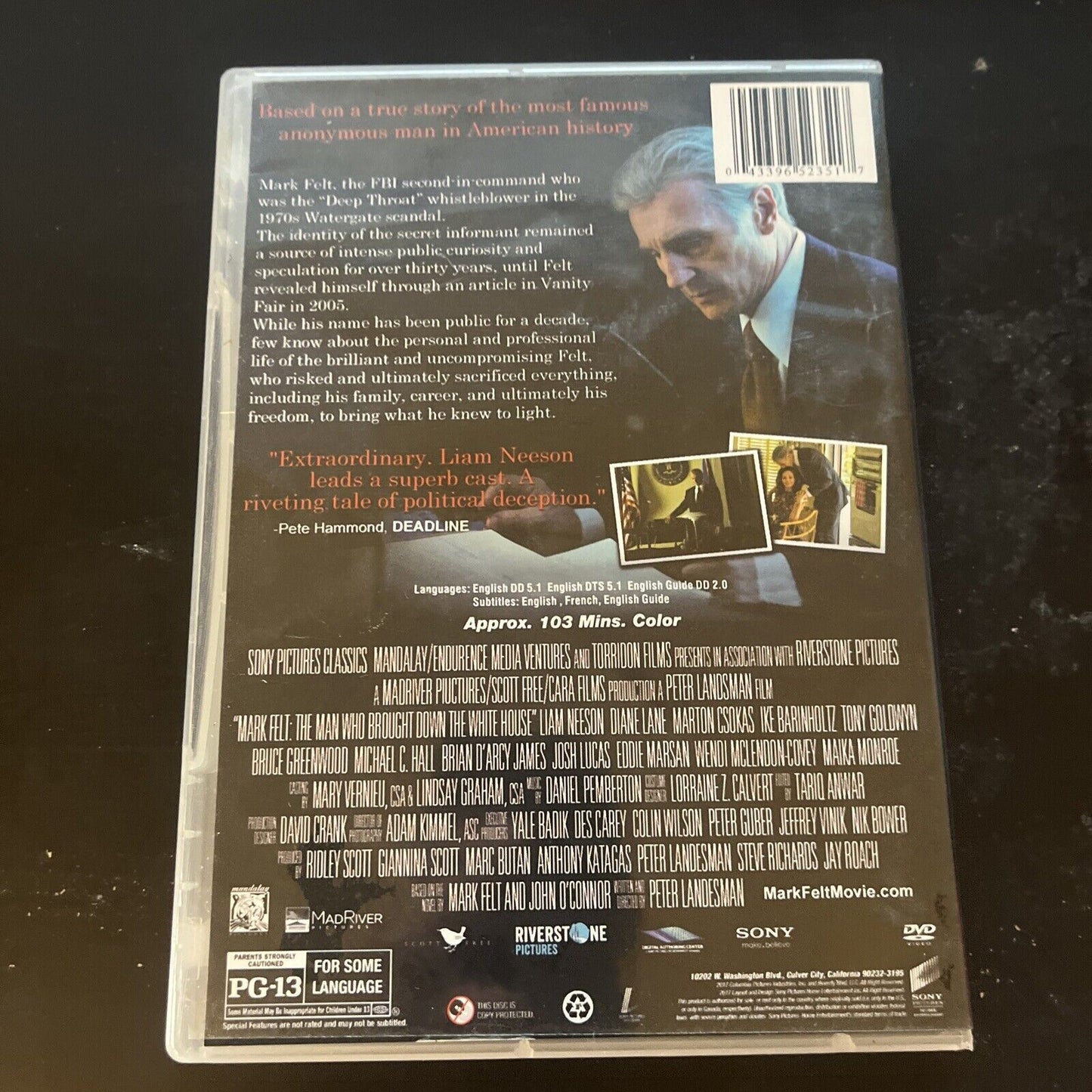 Mark Felt - The Man Who Brought Down the White House (DVD, 2017) All Regions