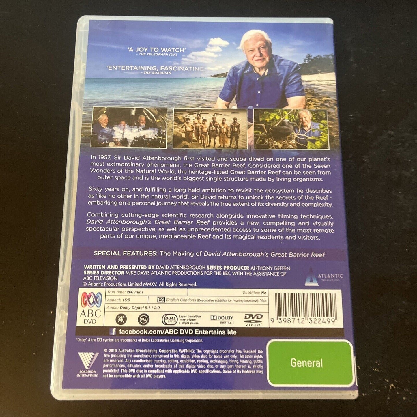 David Attenborough - Great Barrier Reef (DVD, 2015) BBC Region 4