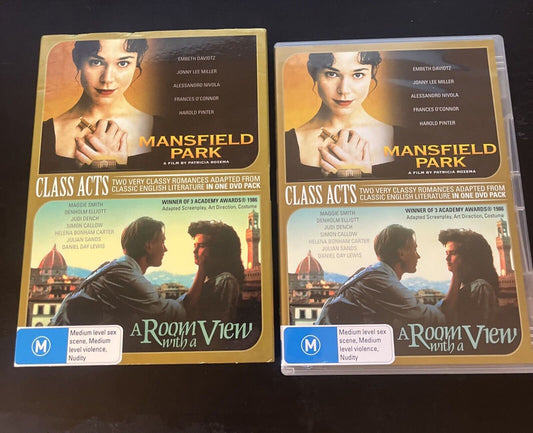 A Room With A View / Mansfield Park (DVD, 2-Disc) Frances O'Connor Region 4