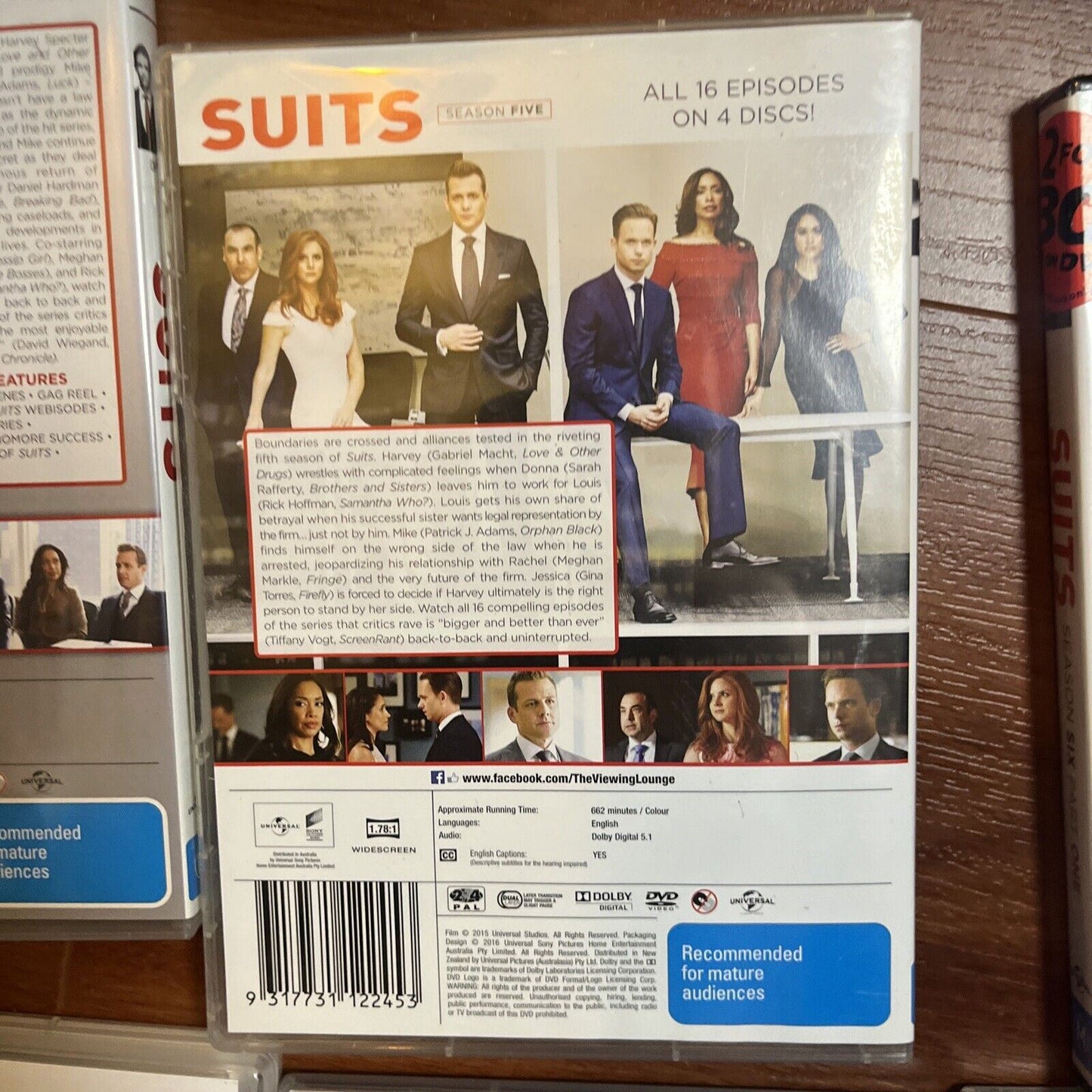 Suits : Season 1,2,3,4,5,6-part 1 (DVD, 2011, 22-Disc) Meghan Markle Region 4