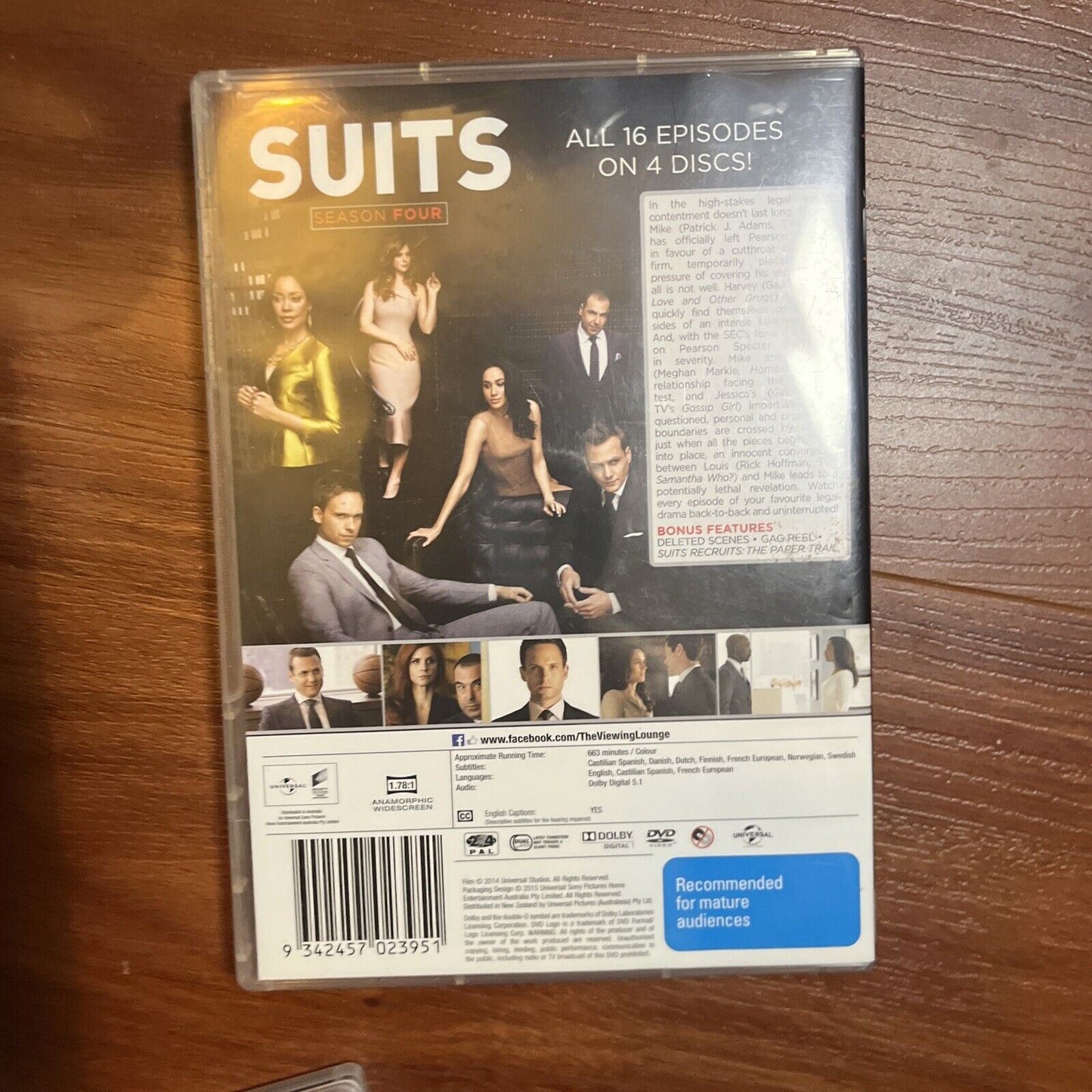 Suits : Season 1,2,3,4,5,6-part 1 (DVD, 2011, 22-Disc) Meghan Markle Region 4