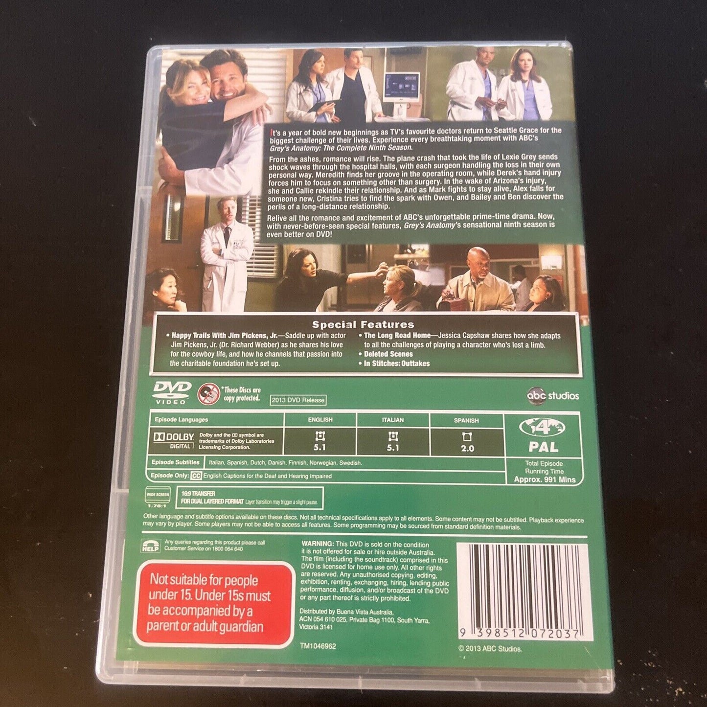 Grey's Anatomy : Season 9 (DVD, 2012, 6-Disc) Region 4