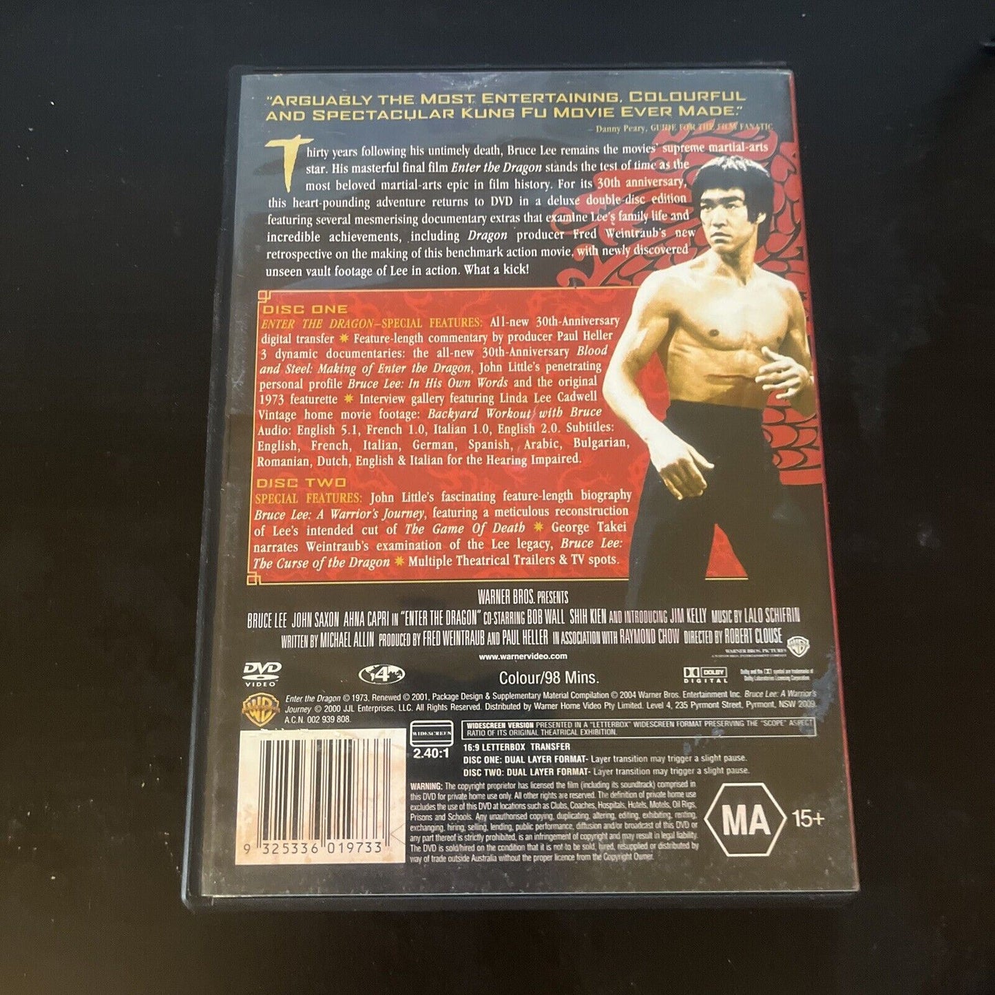 Enter The Dragon - 2 Disc Special Edition (DVD, 1973) Bruce Lee Region 4