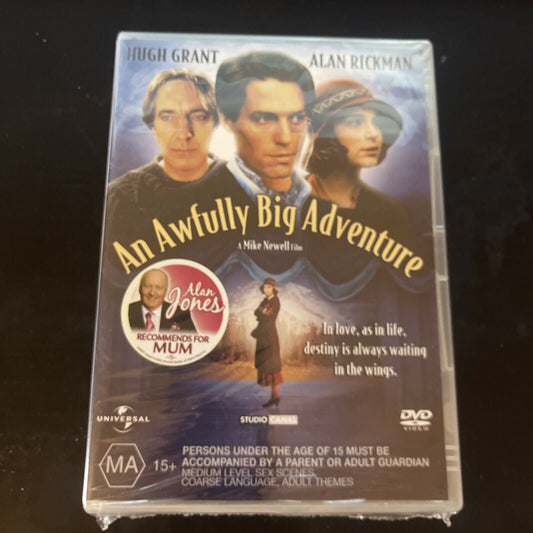 An Awfully Big Adventure (DVD, 1994) Hugh Grant, Alan Rickman, NEW Region 4