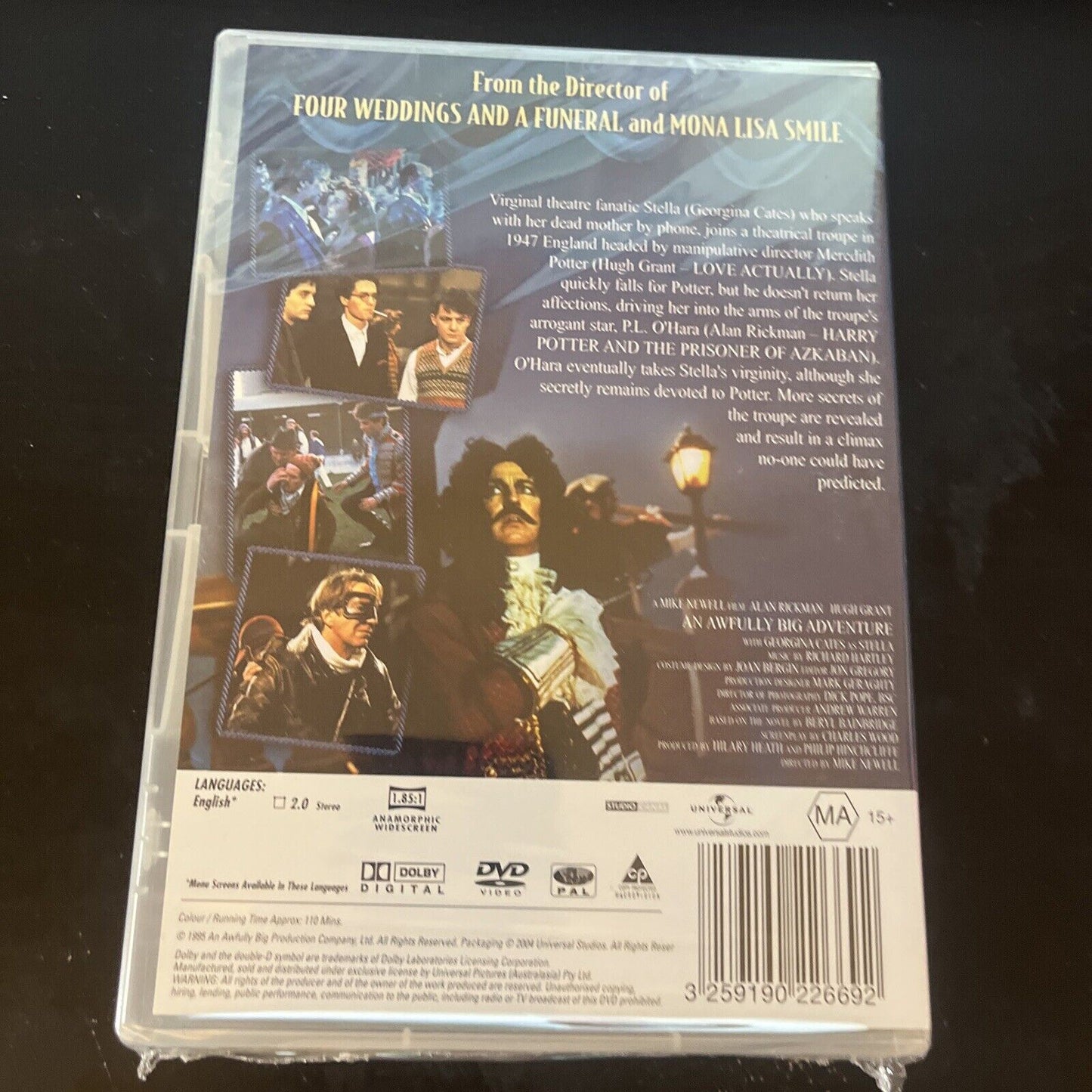 An Awfully Big Adventure (DVD, 1994) Hugh Grant, Alan Rickman, NEW Region 4