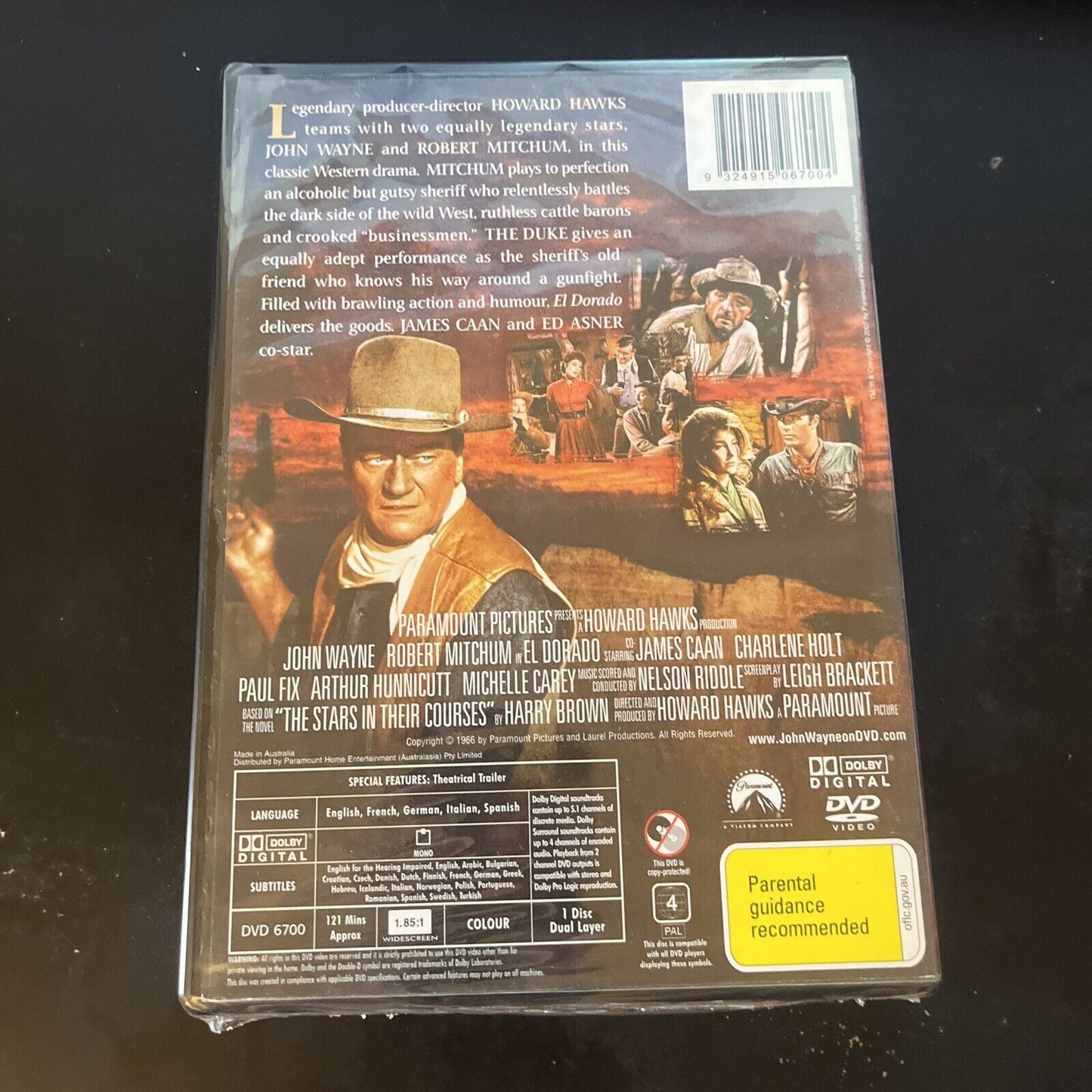 El Dorado (DVD, 1966) John Wayne, Robert Mitchum, James Caan NEW Region 4