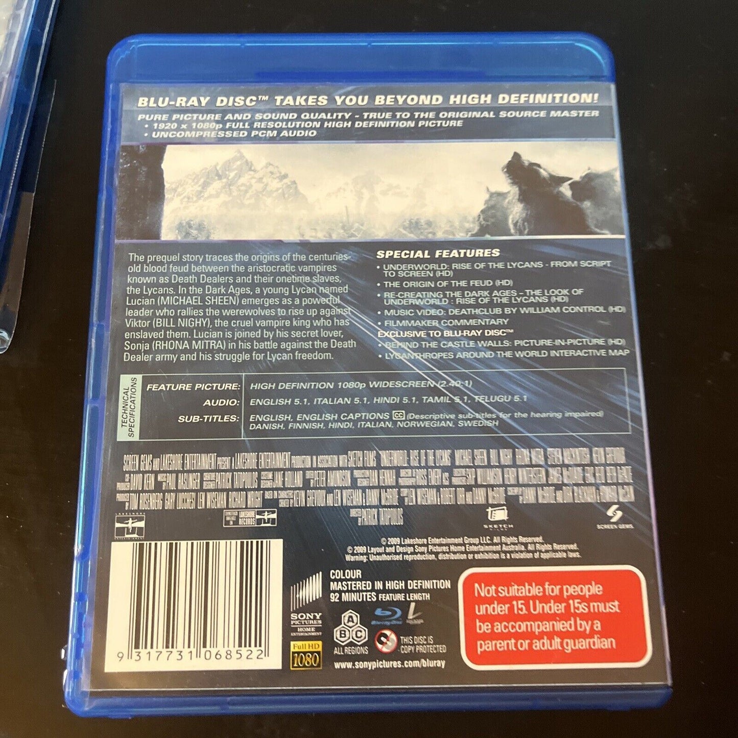 Underworld - Evolution & Rise of the Lycans (Blu-ray, 2005, 2-Disc) Region B