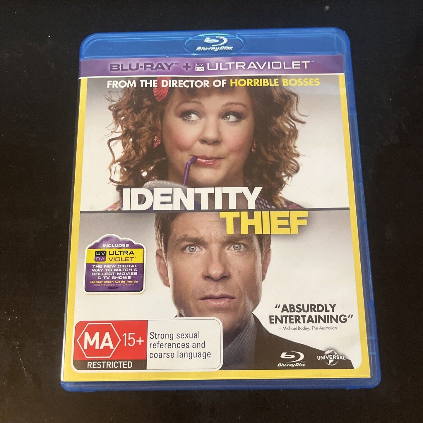 Identity Thief (Blu-ray, 2013) Jason Bateman, Melissa McCarthy, Region B