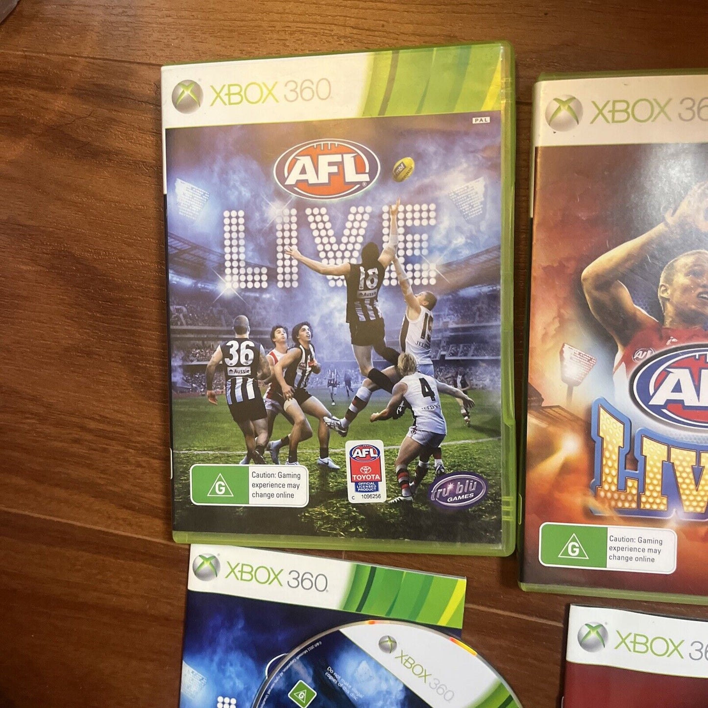 AFL Live 1 & AFL Live 2 Xbox 360 with Manual PAL