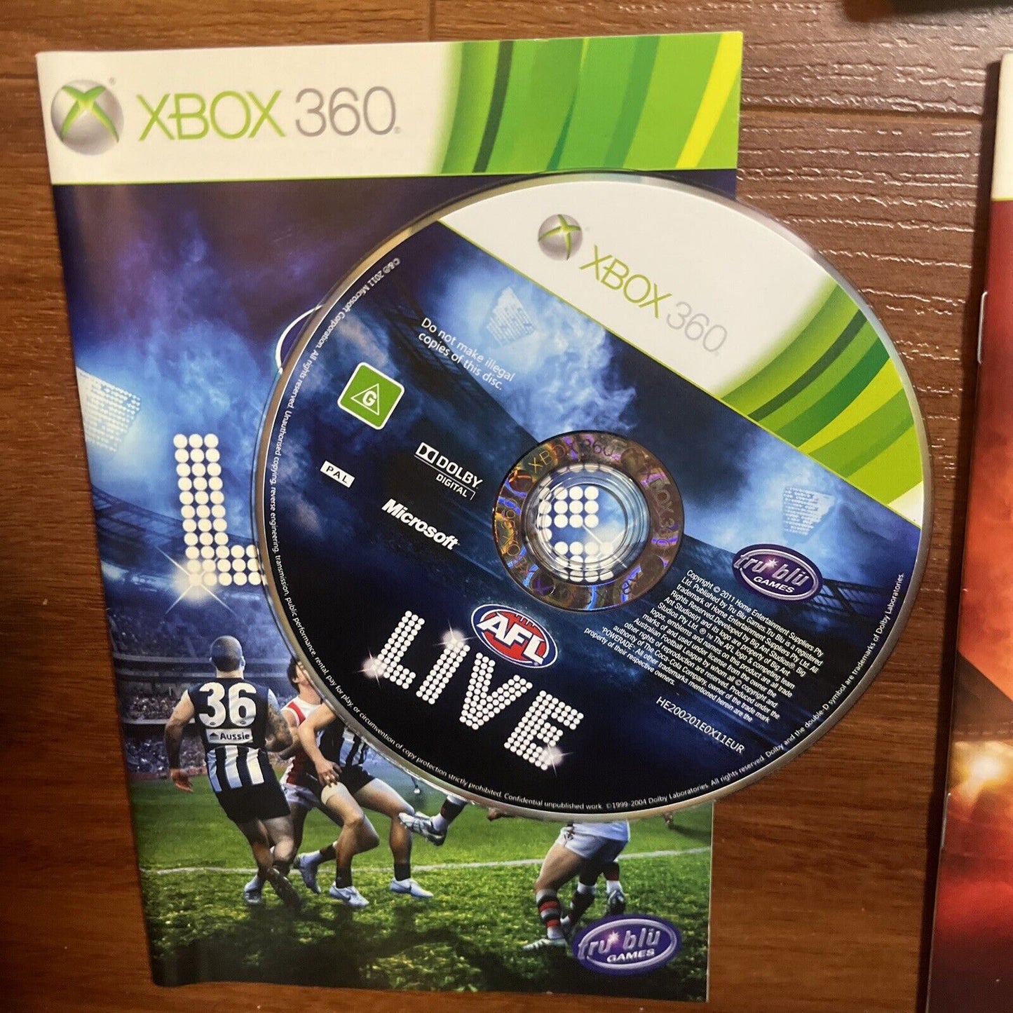 AFL Live 1 & AFL Live 2 Xbox 360 with Manual PAL