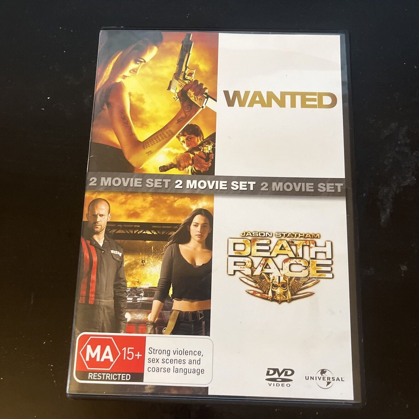 Wanted / Death Race (DVD, 2009) Jason Statham, Angelie Jolie NEW Region 4 &2