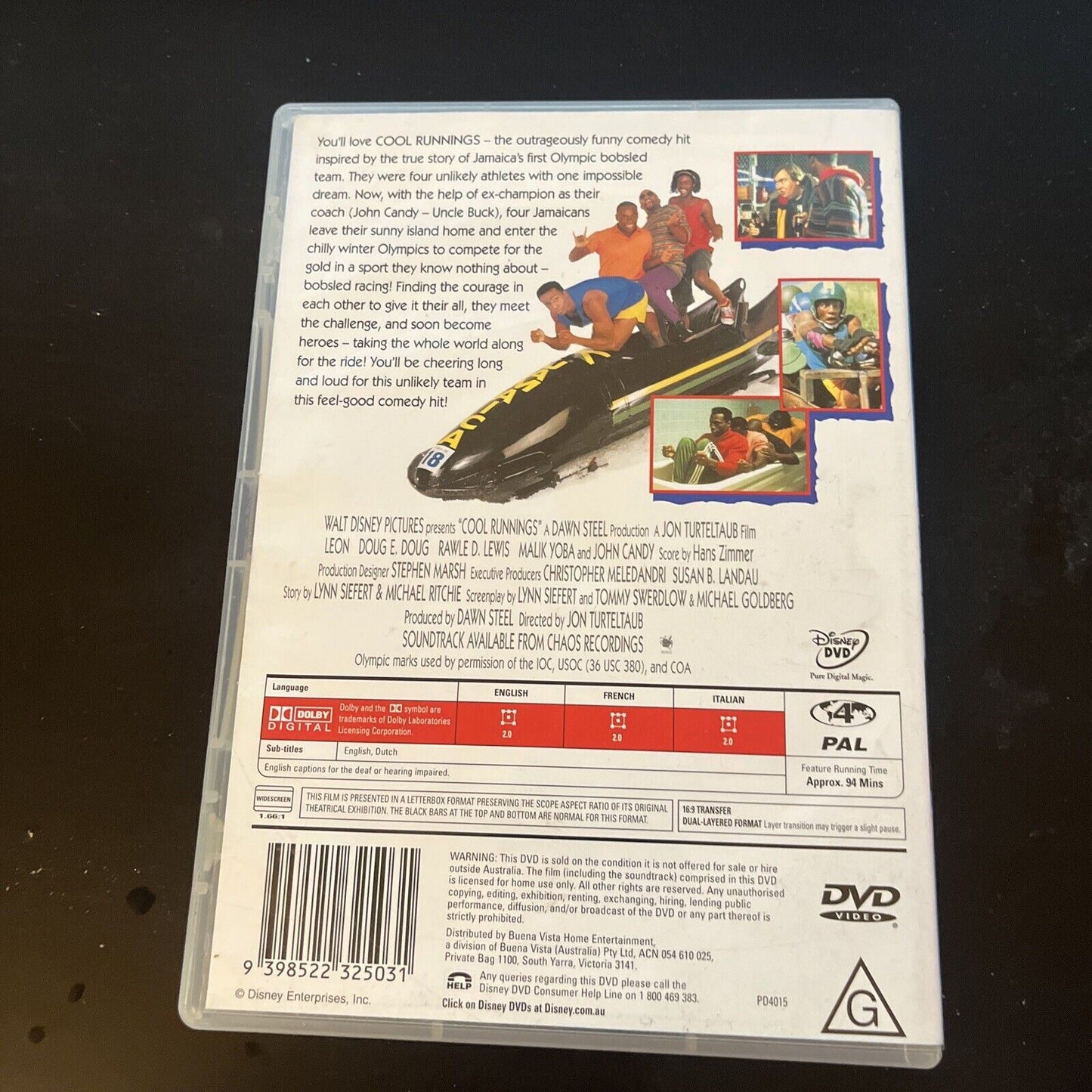 Cool Runnings (DVD, 1993) John Candy Region 4 NEW