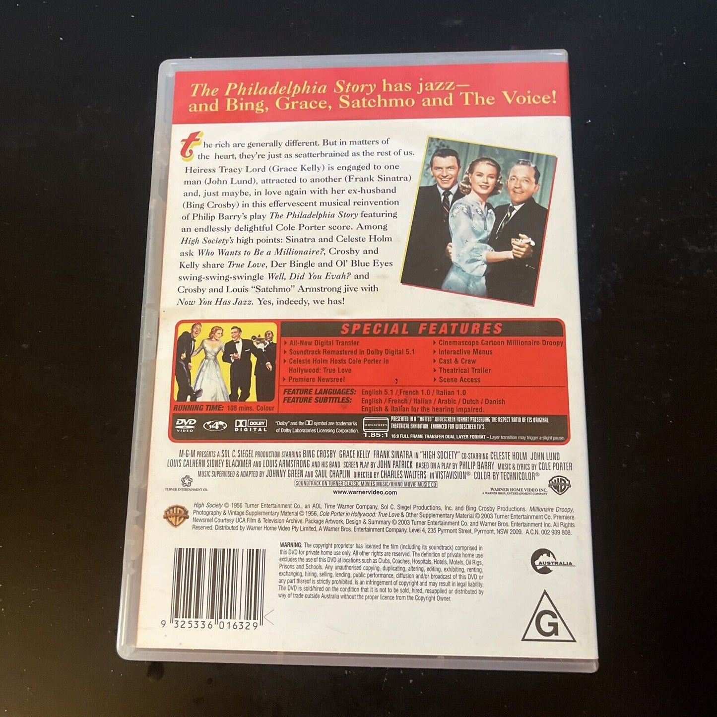 High Society (DVD, 1956) Bing Crosby, Frank Sinatra, Grace Kelly  Region 4