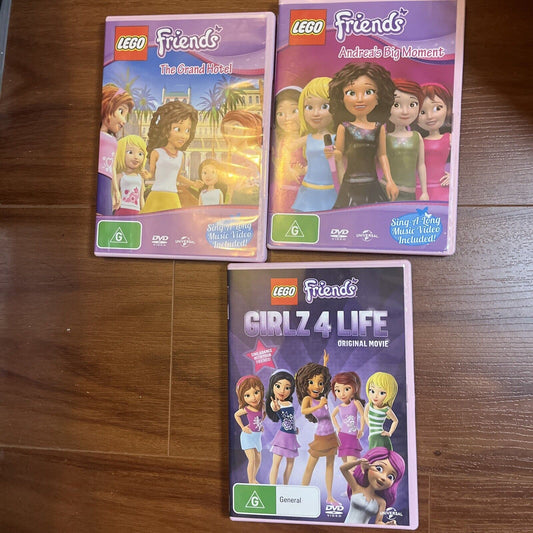 Lego Friends: Andrea's Big Moment, The Grand Hotel, Girlz 4 Life DVD Region 4 &2