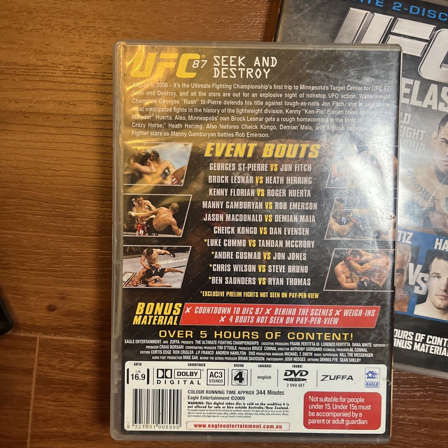 UFC MMA Collection 121, 122, 86, 87, 119 (DVD, 2010, 10-Disc) Region 4
