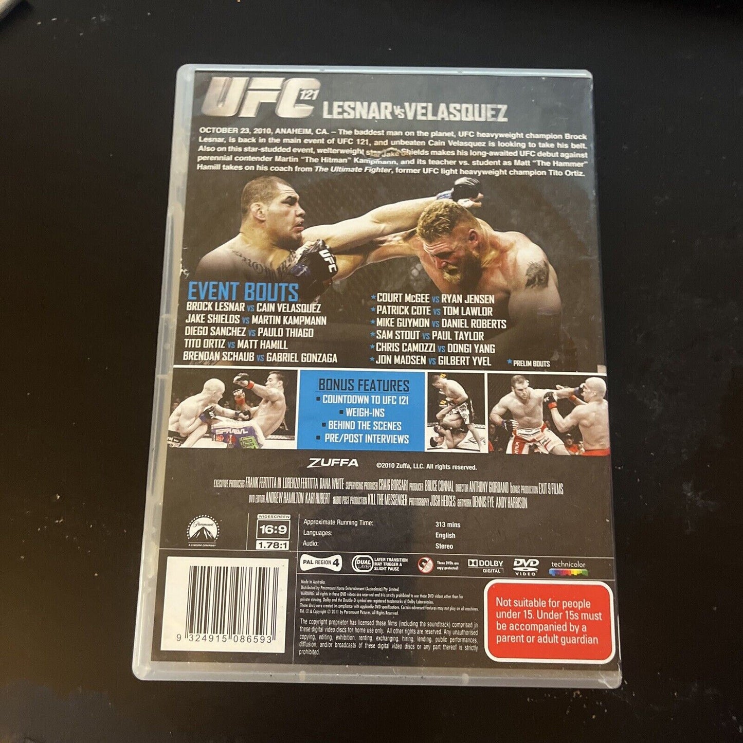 UFC MMA Collection 121, 122, 86, 87, 119 (DVD, 2010, 10-Disc) Region 4