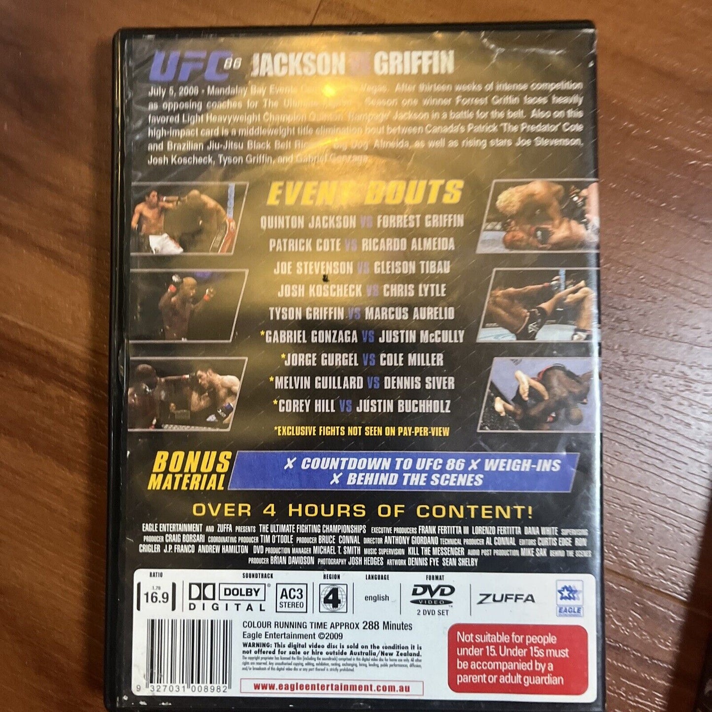 UFC MMA Collection 121, 122, 86, 87, 119 (DVD, 2010, 10-Disc) Region 4