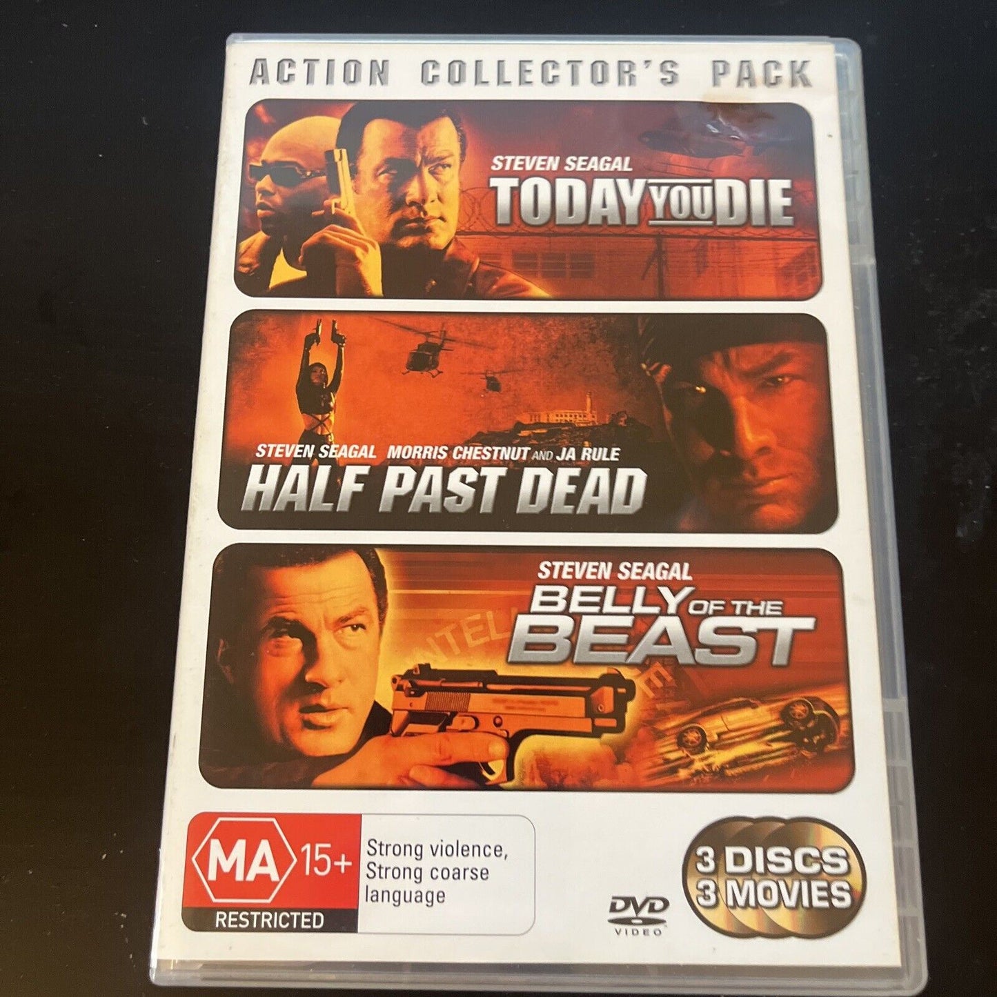 Today You Die / Half Past Dead / Belly of the Beast (DVD) Steven Seagal Region 4