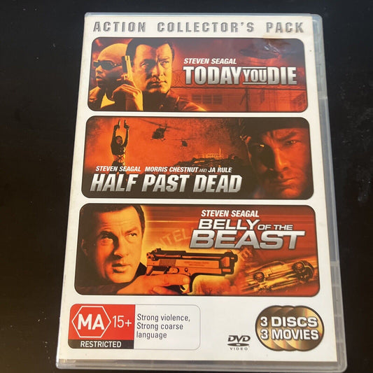 Today You Die / Half Past Dead / Belly of the Beast (DVD) Steven Seagal Region 4