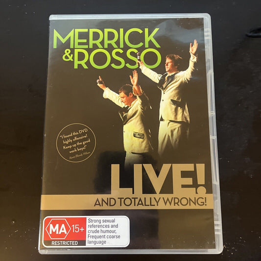 Merrick & Rosso Live! And Totally Wrong (DVD, 2007) All Regions
