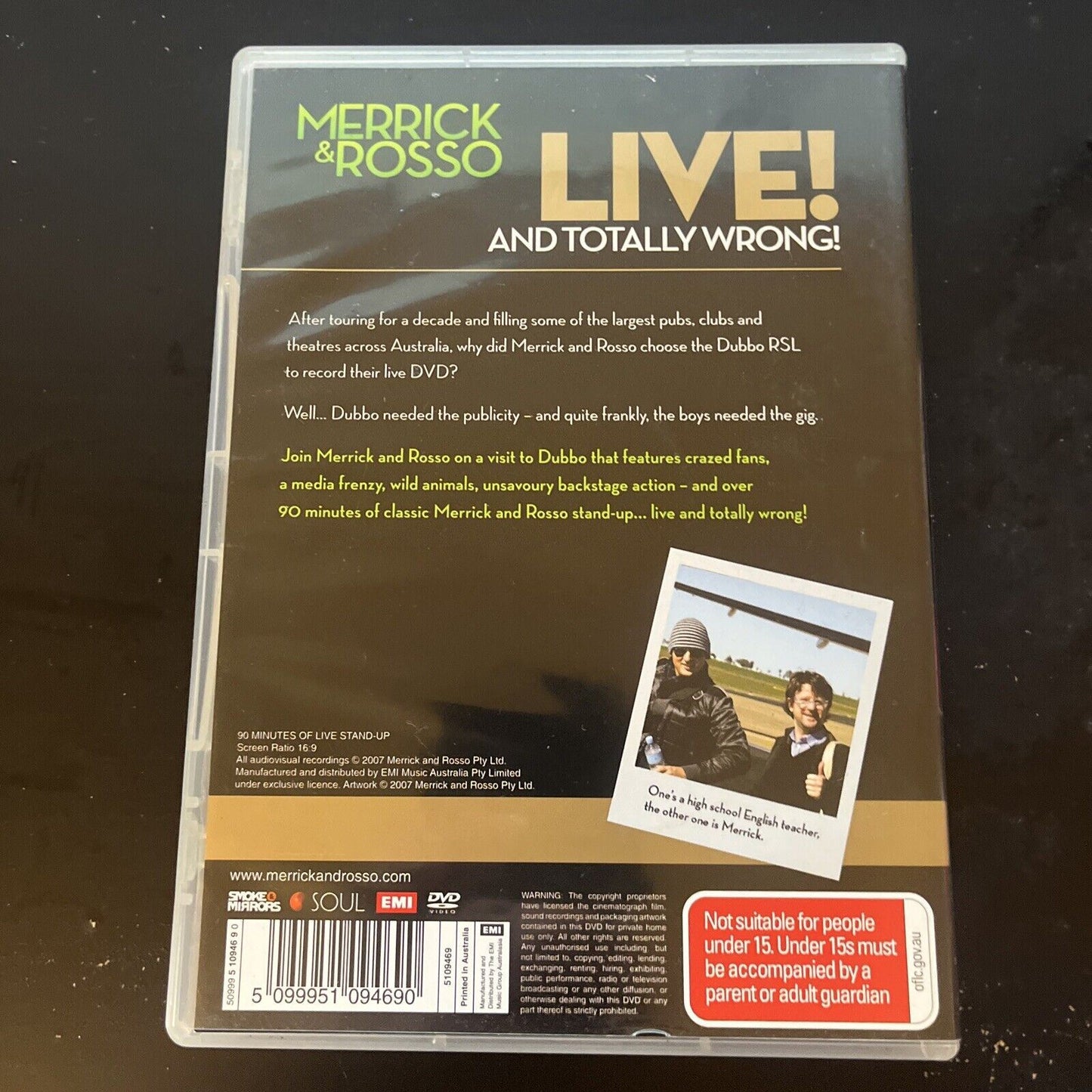 Merrick & Rosso Live! And Totally Wrong (DVD, 2007) All Regions