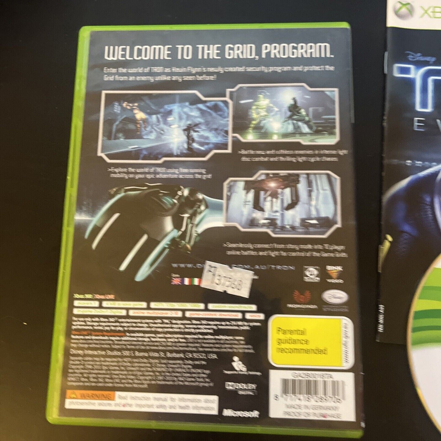 Tron Evolution (Microsoft Xbox 360, 2010) with Manual PAL