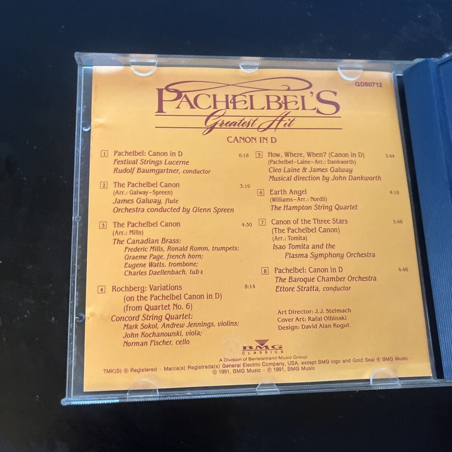 PACHELBEL'S GREATEST HIT - Cleo Laine, James Galway, Tomita, Canadian Brass CD