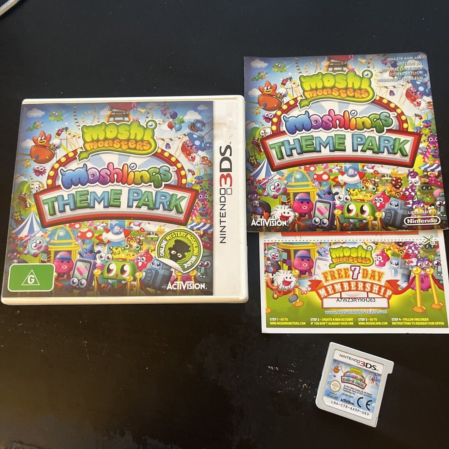 Moshi Monsters Moshlings Theme Park Nintendo 3DS with Manual