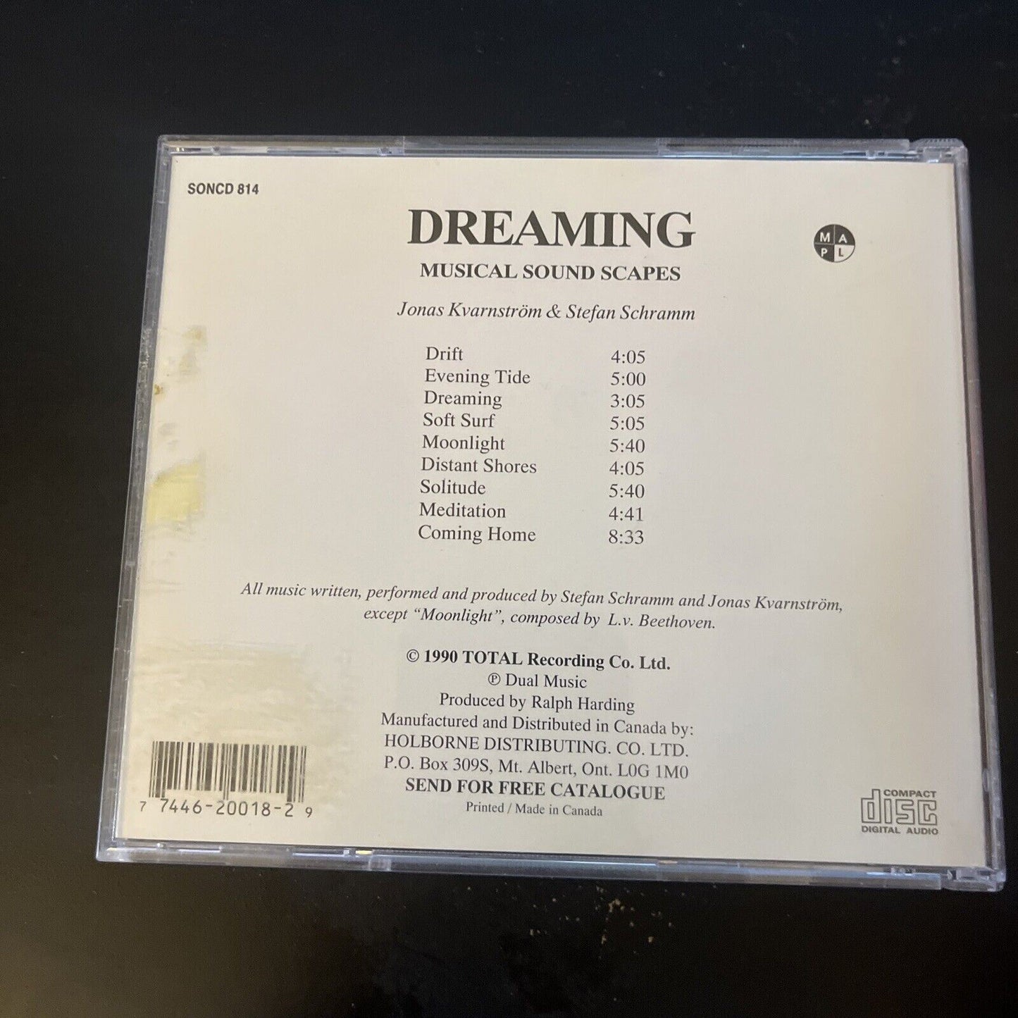 Jonas Kvarnström & Stefan Schramm - Dreaming Musical Sound Scapes (CD, 1990)