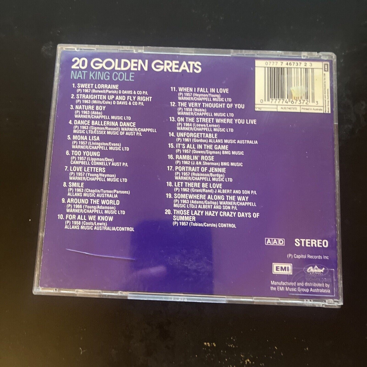 Nat King Cole - 20 Golden Greats (CD, 2004)