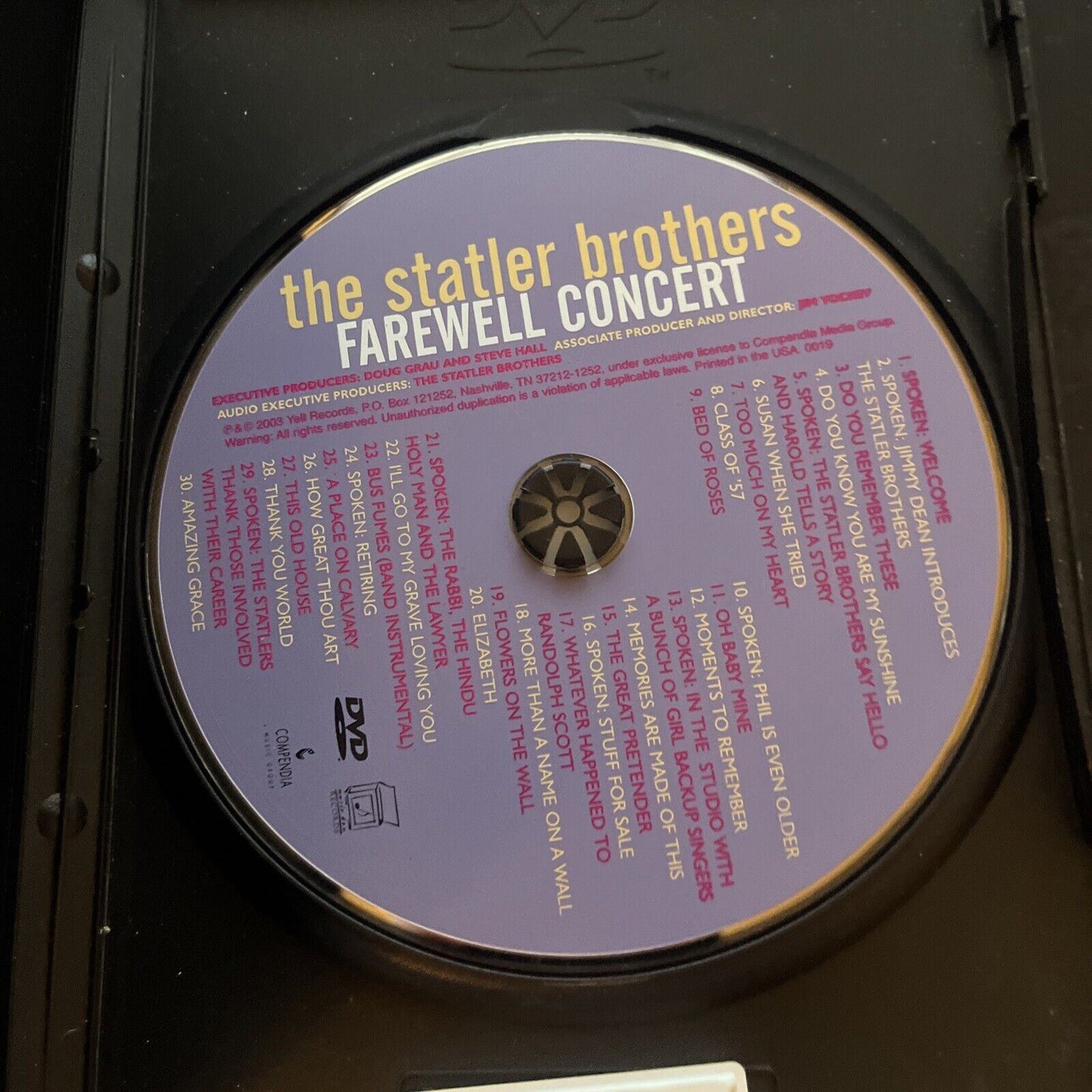 The Statler Brothers - Farewell Concert (DVD, 2003) All Regions