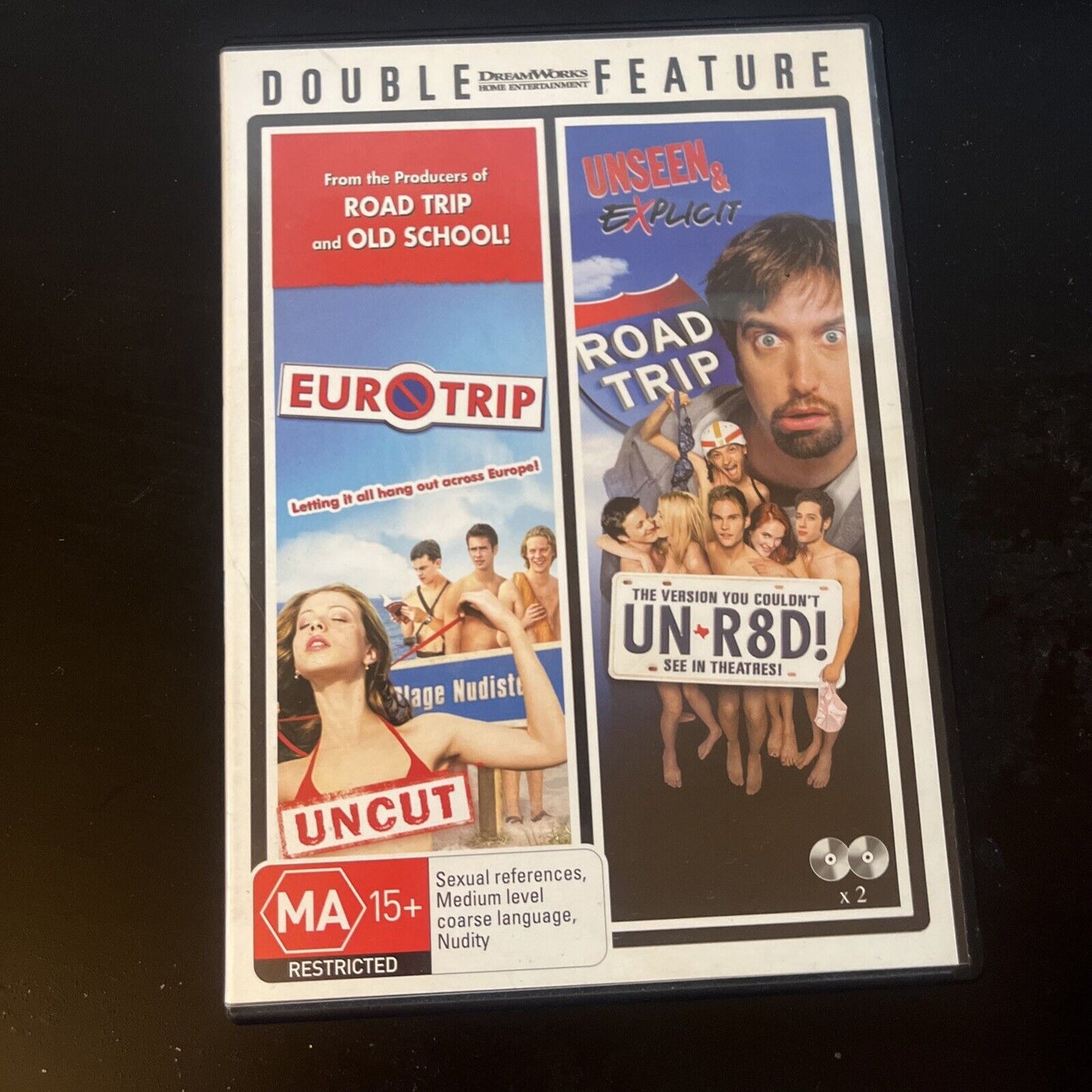 Euro Trip - Unseen & Explicit / Road Trip - Uncut (DVD, 2-Disc) NEW Region 4