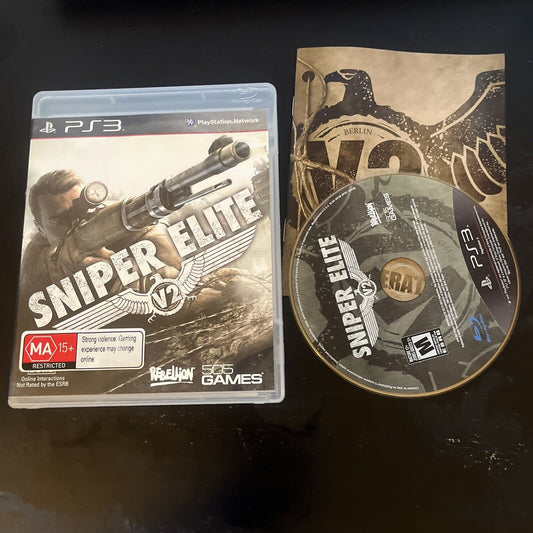 Sniper Elite V2 PS3 Sony Playstation 3 game Complete with Manual