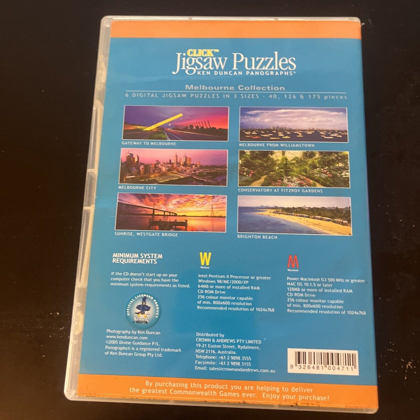 Ken Duncan Pantographs Jigsaw Puzzles Melbourne Collection PC MAC CDROM