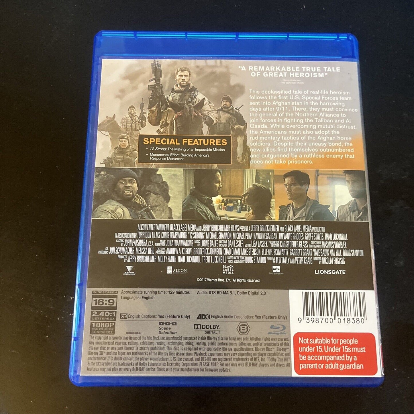 12 Strong (Blu-ray, 2018) Chris Hemsworth, Michael Shannon, Michael Peña RegionB