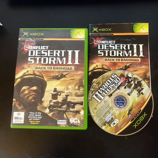 Conflict Desert Storm 2 Back To Baghdad Microsoft Xbox Original PAL wth Manual