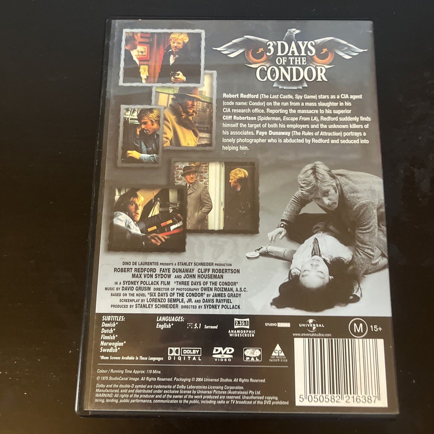 Three Days Of The Condor (DVD, 1975) Robert Redford, Faye Dunaway Region 4 &2