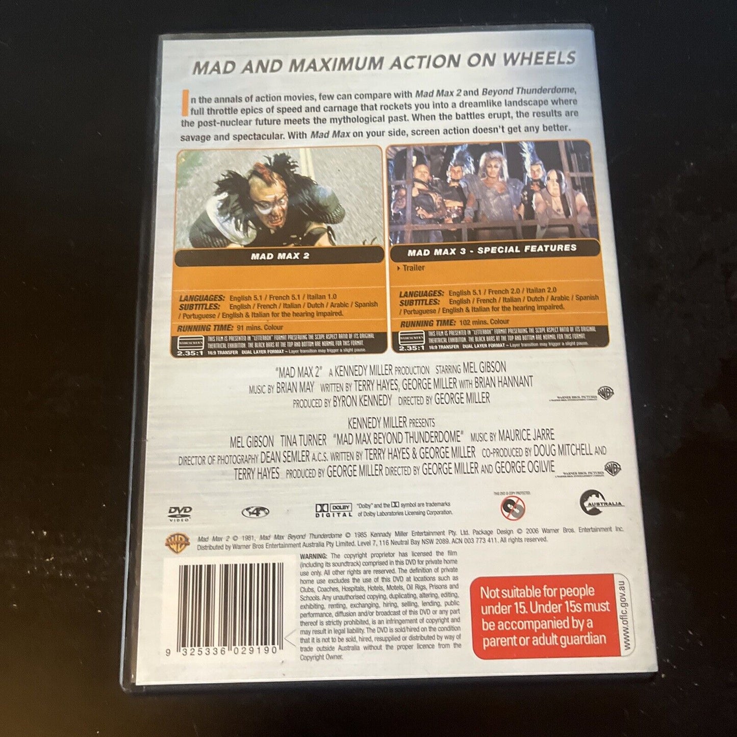 Mad Max 2 / Mad Max 3 Beyond Thunderdome (DVD, 1985, 2-Disc) Region 4