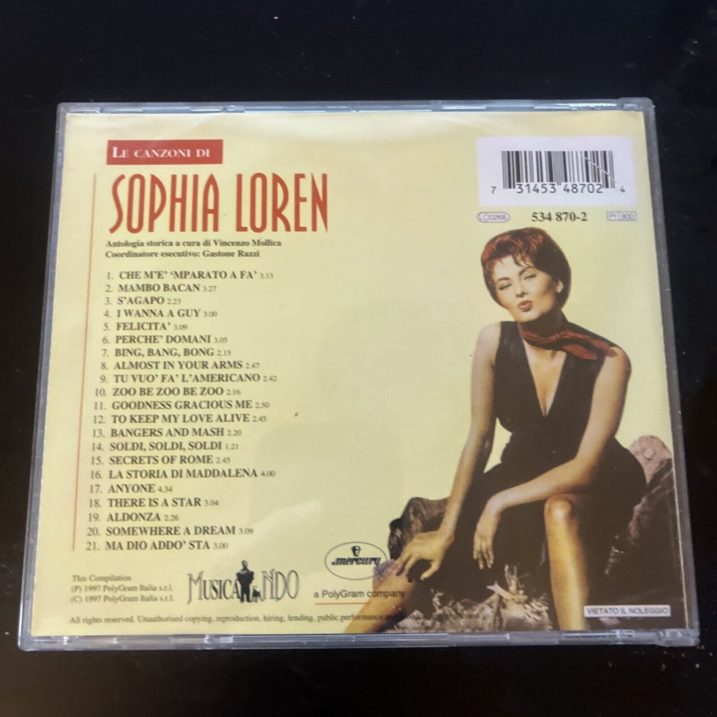 Sophia Loren - Le Canzoni Di Sofia Loren (CD, 1997) Album