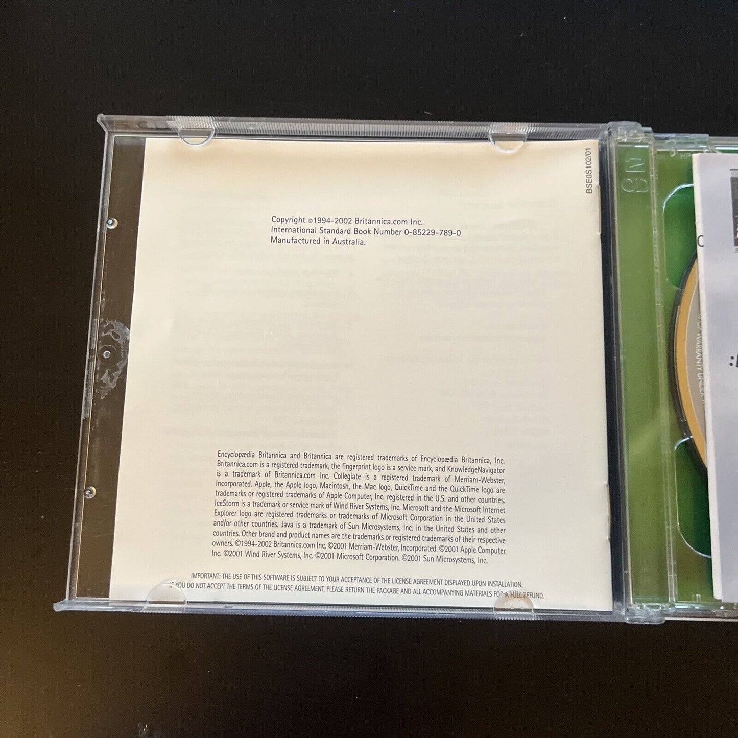 Encyclopaedia Britannica 2002 PC CDROM Windows 95/98 Mac 2-Disc