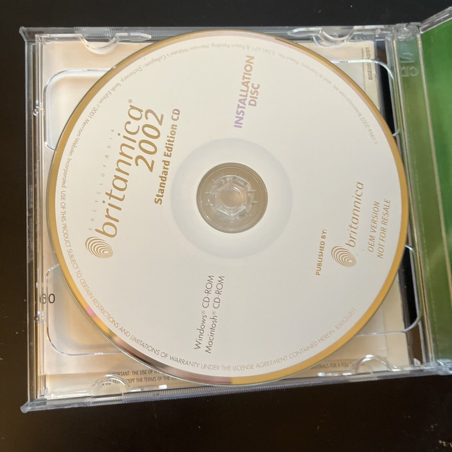 Encyclopaedia Britannica 2002 PC CDROM Windows 95/98 Mac 2-Disc