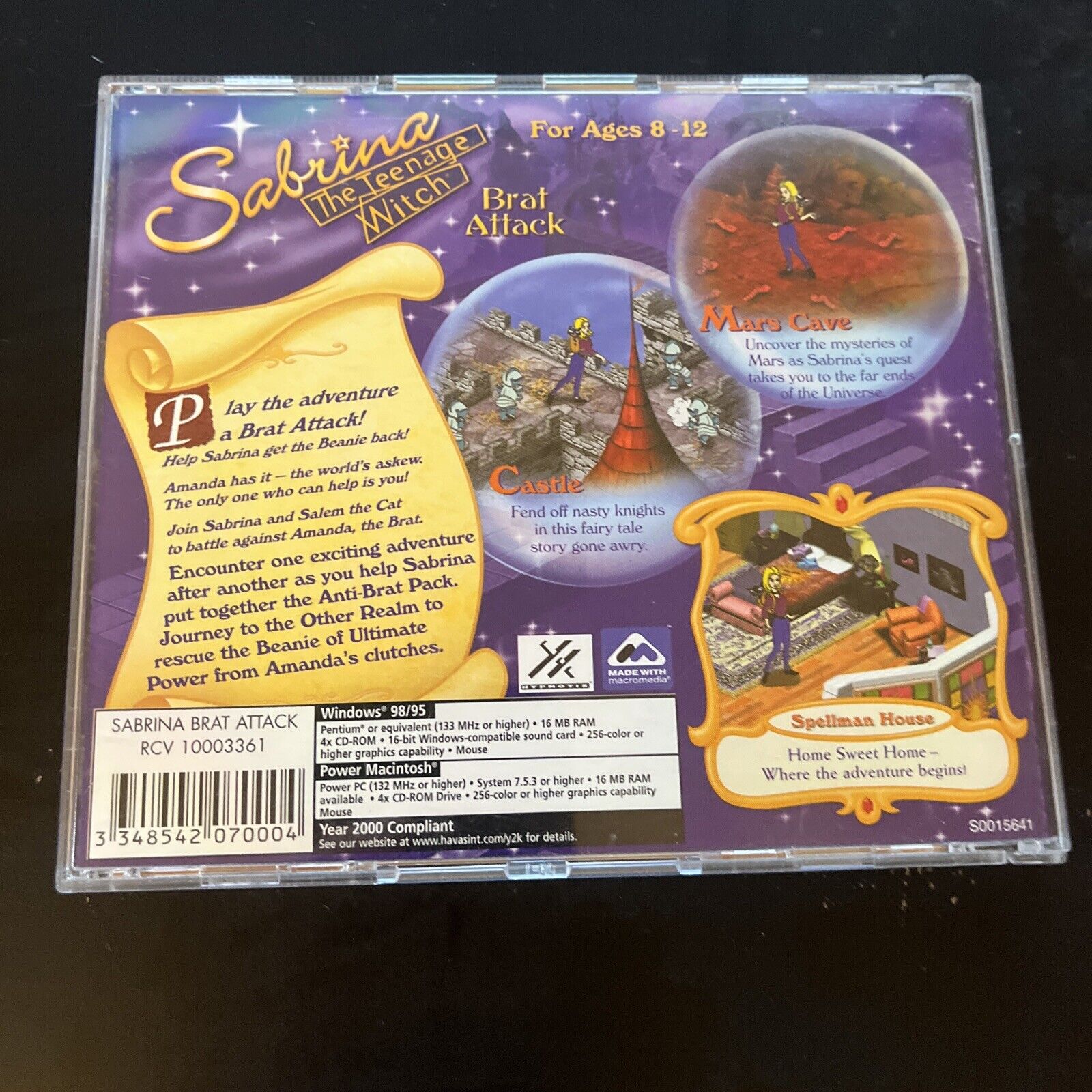 Sabrina The Teenage Witch - Brat Attack - PC CD ROM Game Windows 98/95 ...