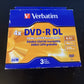 NEW Verbatim 3x DVD-R DL Dual Layer 8.5gb Blank DVD